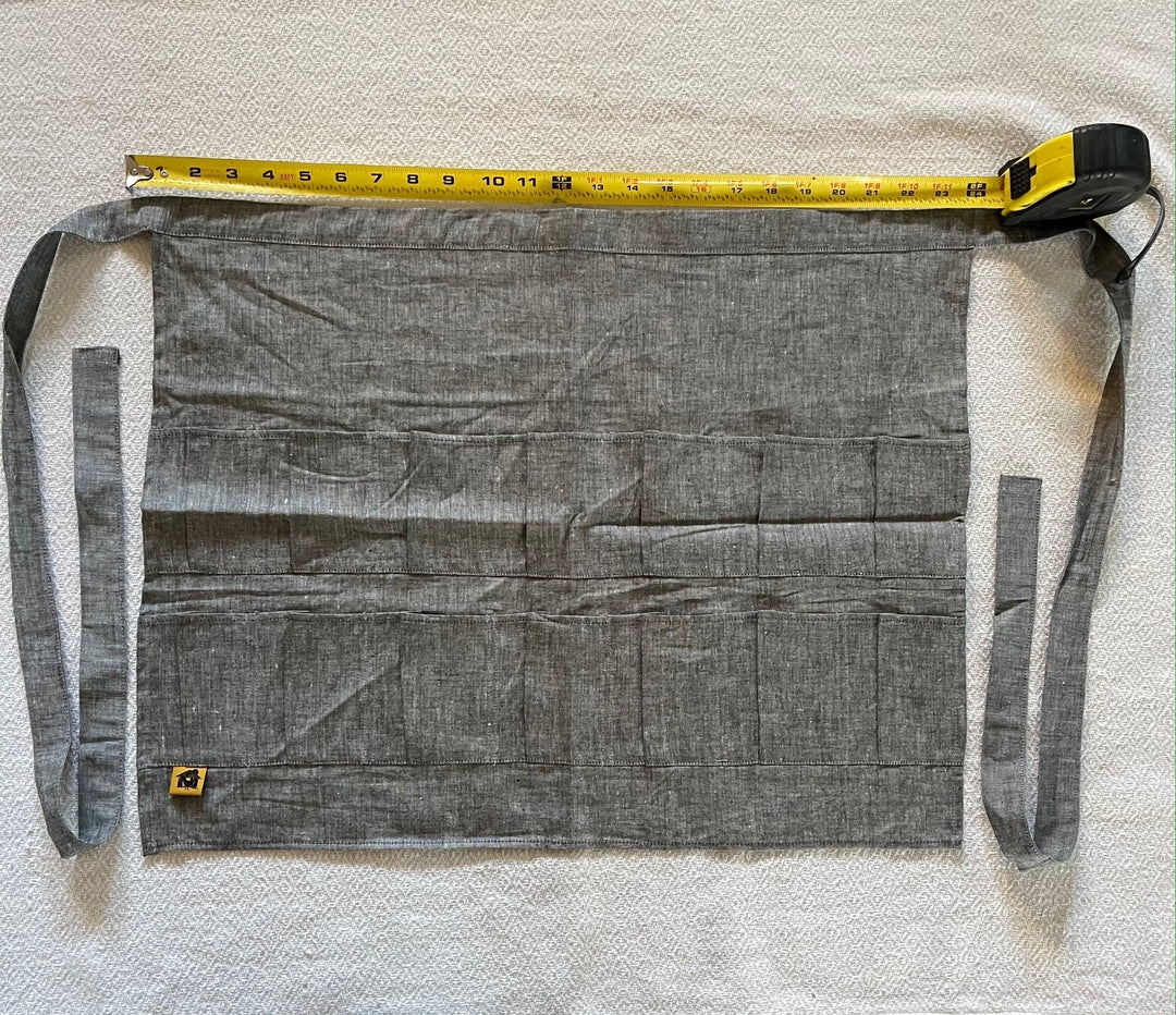 Grey Denim Egg gathering waist Apron! - Image 4