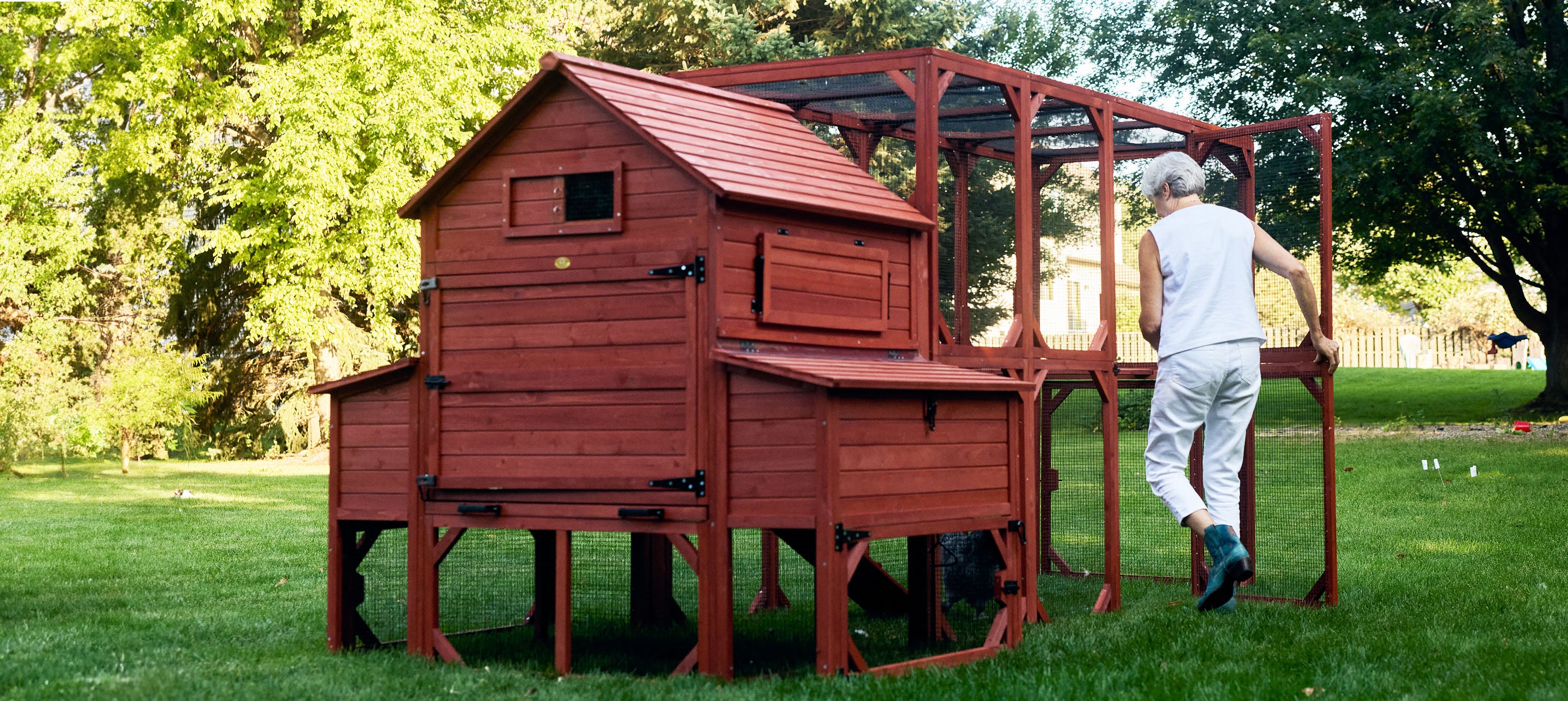 Chicken Coop for 10 Chickens – Rhode Island Homestead Coop with Run Extension Options - Image 23